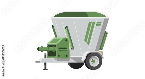 Agricultural lime spreader for soil enrichment and precision farming vector