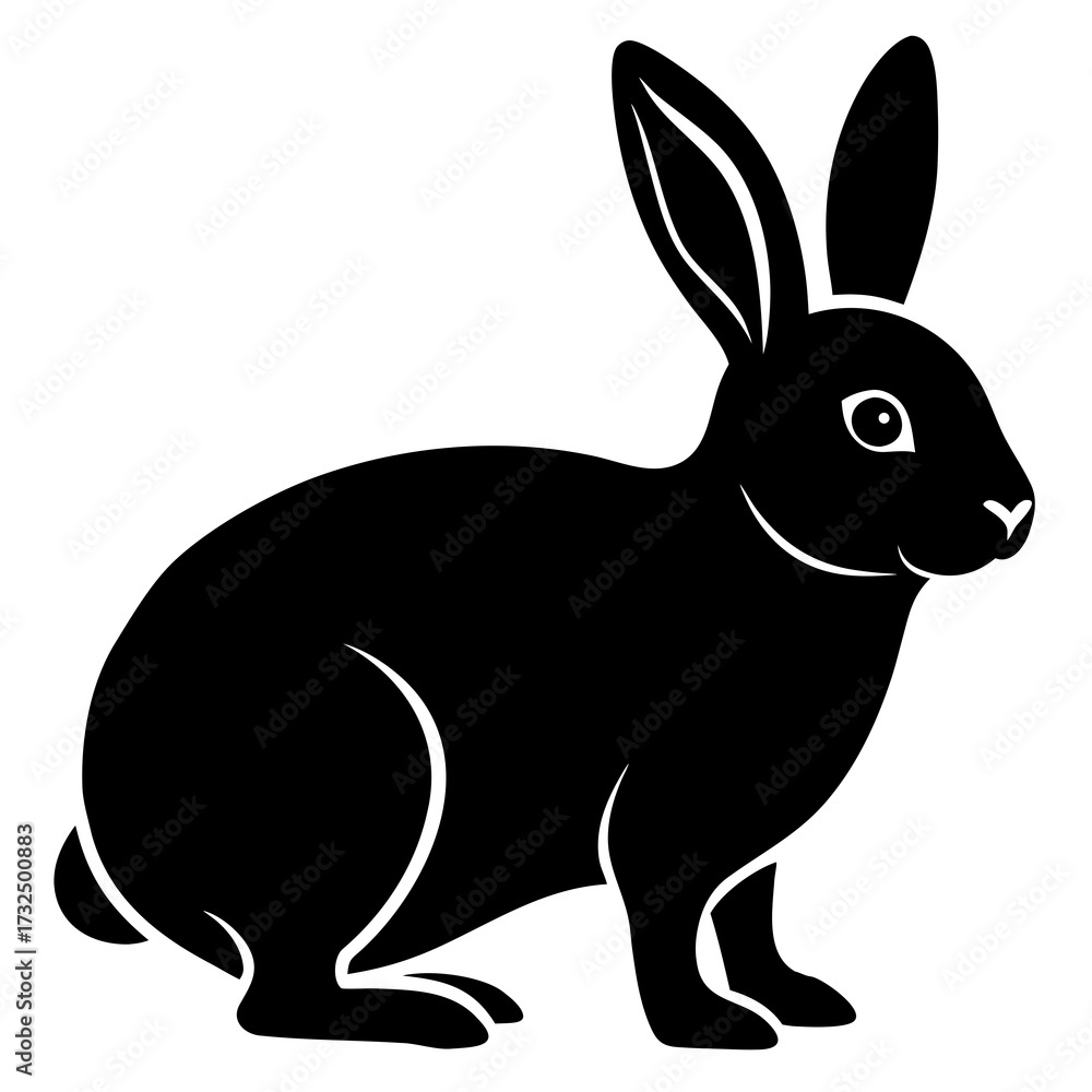 Obraz premium vector illustration of a rabbit