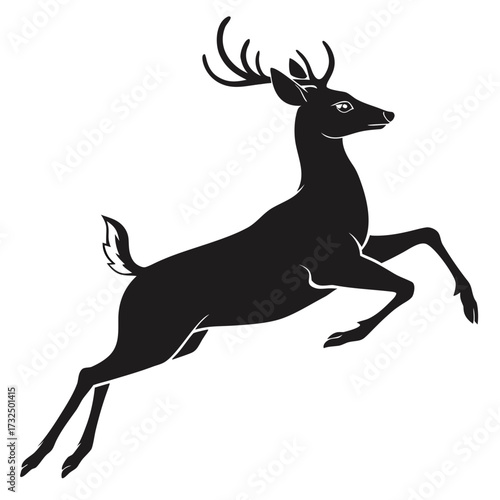 deer silhouette vector illustration