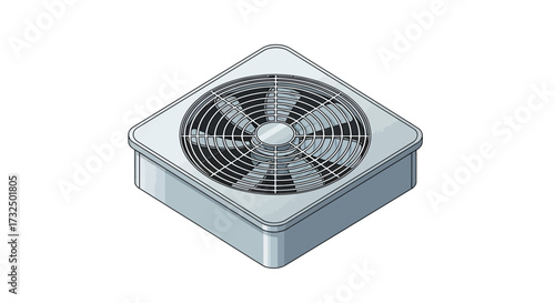Isometric illustration of a air conditioner unit for cooling systems