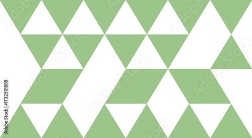Sage-green and white harlequin pattern of triangles and rhombuses