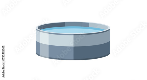 Isometric Illustration of a Water Tank, Reservoir Container Concept