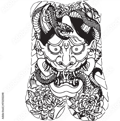 Kabuki and the Snake tattoo  002