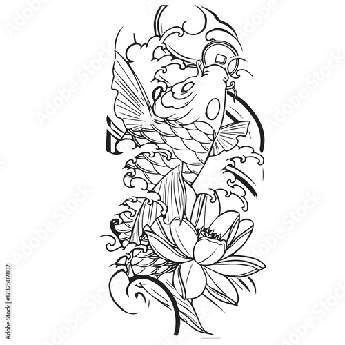 Koi fish tattoo 001