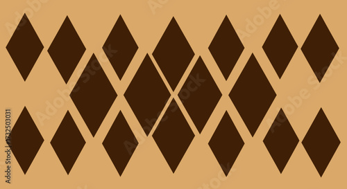 Diamond motif on tan