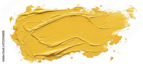 custard yellow paint brush strokes