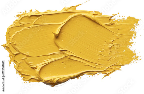 custard yellow paint brush strokes