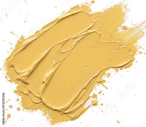 custard yellow paint brush strokes