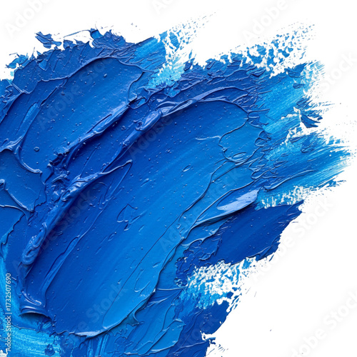 blue color splash isolated on white