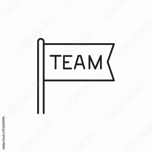 team flag icon sign vector