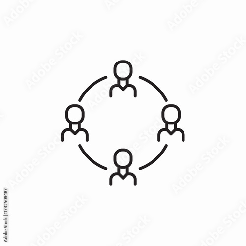 unity team collaboration icon sign vector
