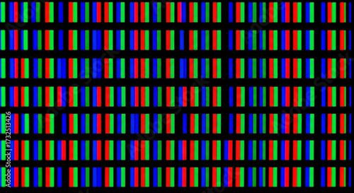 Pixel Structure: Close-up of RGB Subpixels