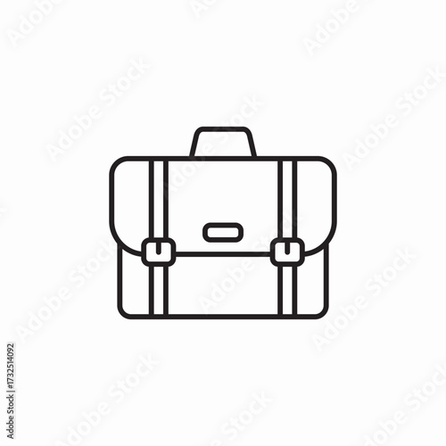 portfolio handbag icon sign vector