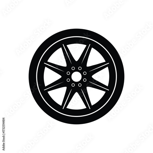 car wheel isolated on white