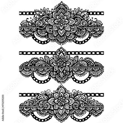 "Threefold grace—petals chained in rhythm."