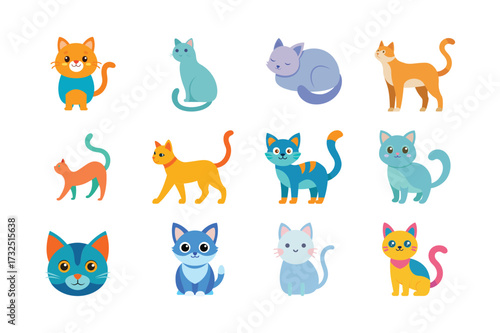 set of funny animals