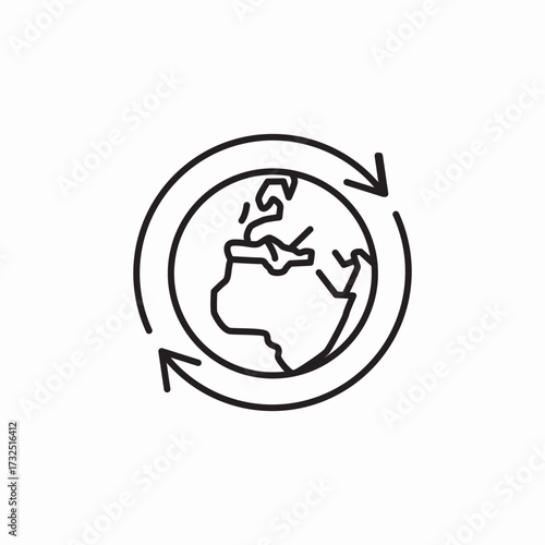 around the world icon sign vector