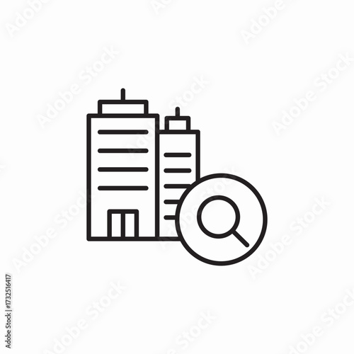 apartment search building icon sign vector