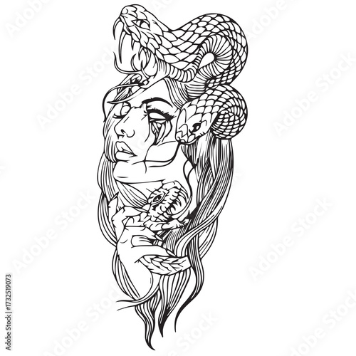 Woman with snake 