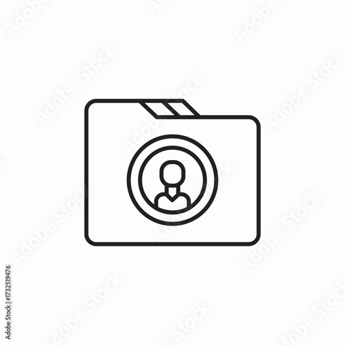 employee documents folder icon sign vector