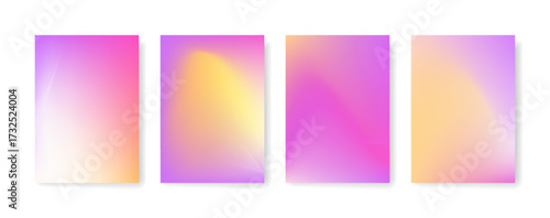 Blurred color gradient background, abstract pink purple yellow grain gradation texture, vector soft violet texture blur abstract background
