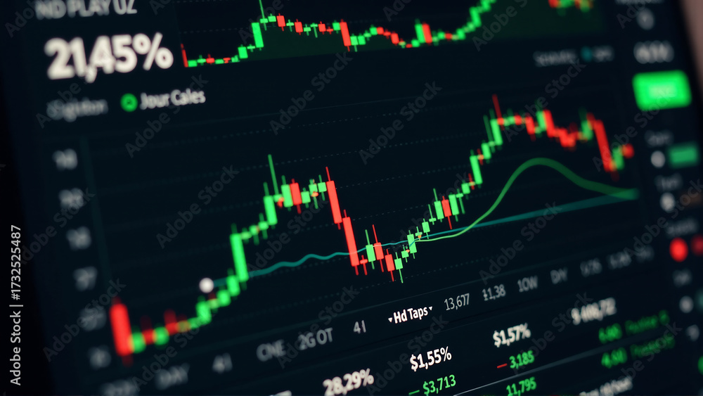 Fototapeta premium Real-time Stock Market Dashboard