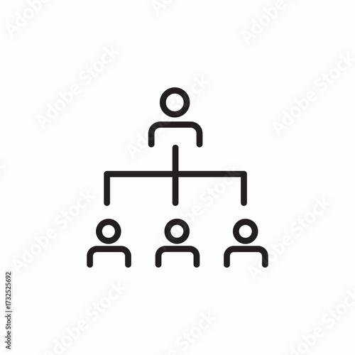 team hierarchy icon sign vector