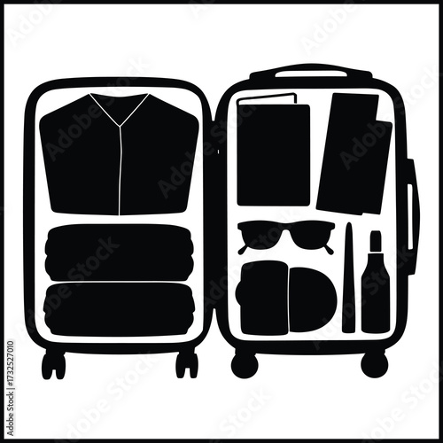 travelling suitcase silhouette