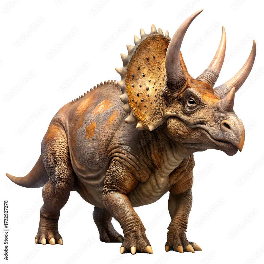 Fototapeta premium Triceratops dinosaur isolated on transparent background