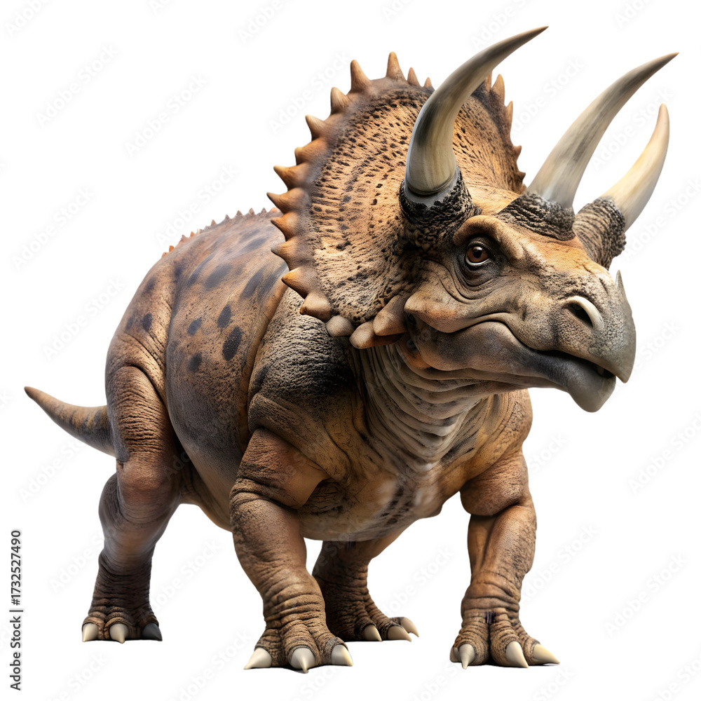 Fototapeta premium Triceratops dinosaur isolated on transparent background