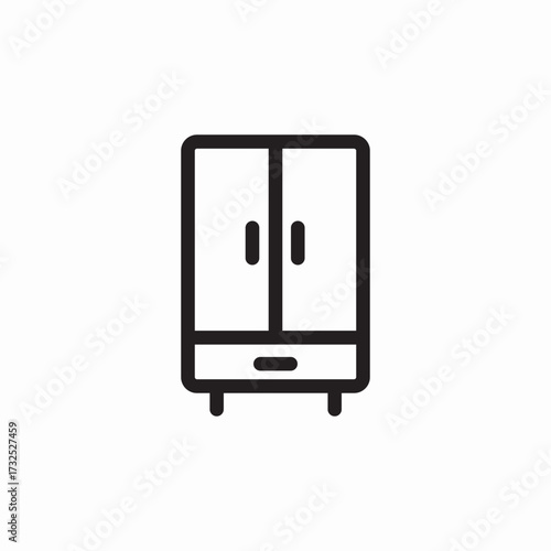 wardrobe closet icon sign vector
