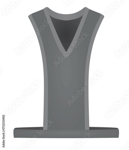 Grey sleeveless t shirt. vector illustration	
