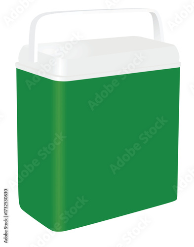 Green cooler box. vector illustration	
