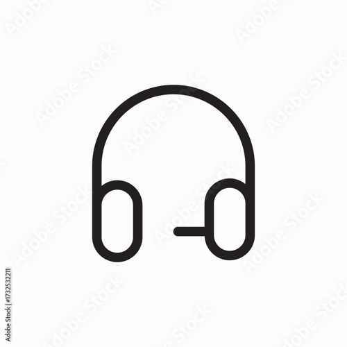 headset support center icon sign vector