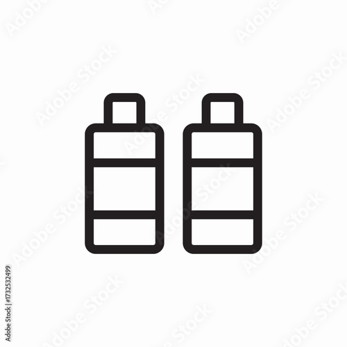 hotel bathroom shampoo icon sign vector