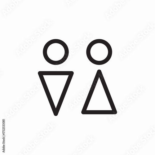 male female wc icon sign vector