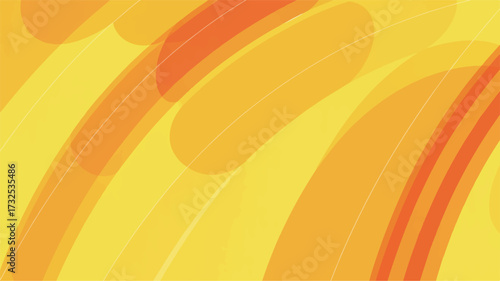 Abstract Yellow Orange Gradient Organic Shapes with Thin White Lines background