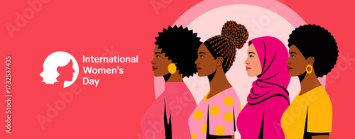 This vibrant illustration celebrates International Women’s Day by showcasing diverse women together, emphasizing unity, strength, and empowerment through community and representation.