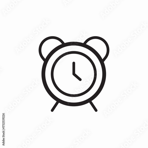 alarm clock icon sign vector