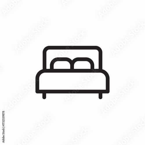 bed king size icon sign vector