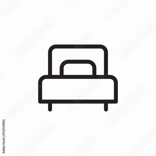 bed furniture icon sign vector