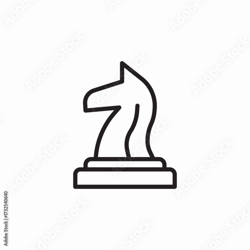 chess horse icon sign vector