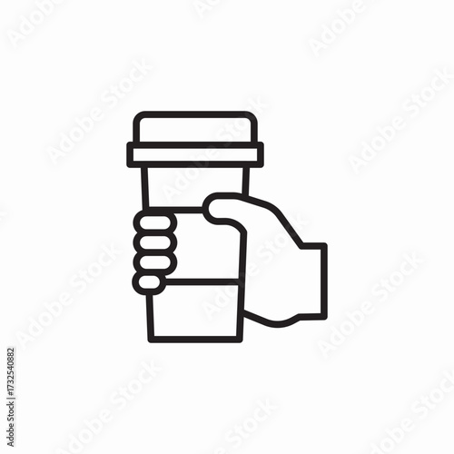 coffee take away icon sign vector