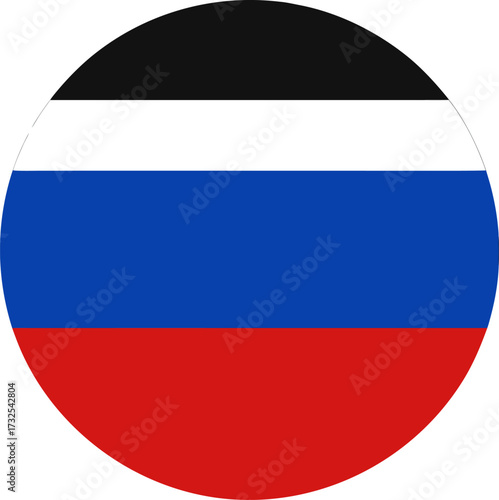 Free Download  russia round flag with white blue red horizontal stripes - GFXLoad