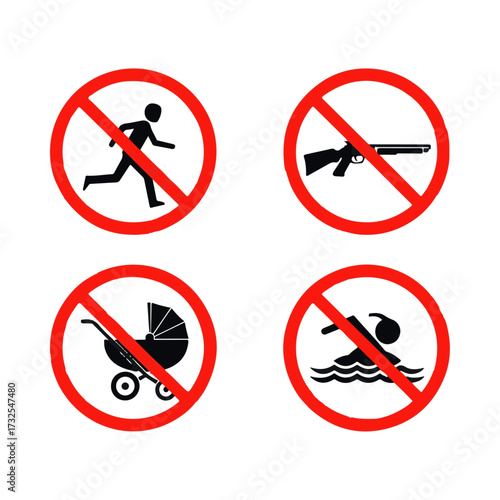 Prohibited Activities - Running, Firearms, Strollers, and Swimming.