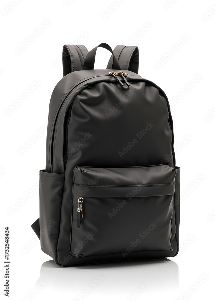 Fototapeta premium School Backpack Isolated on White with Studio Highlights
