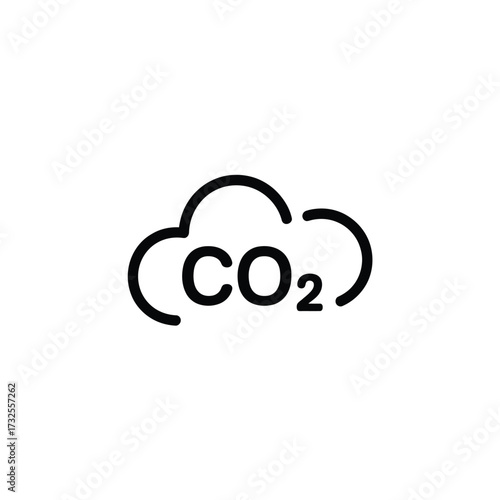 Carbon dioxide cloud icon representing pollution