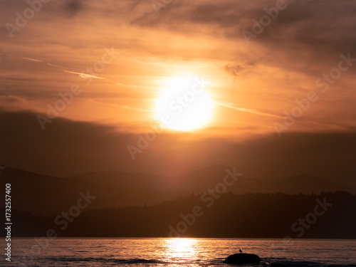 Sunset along the Pacific Ocean in Vancouver