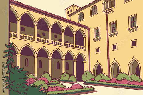 Isabella Stewart Gardner Museum in Boston, Massachusetts, Venetian-style palace with lush courtyard garden