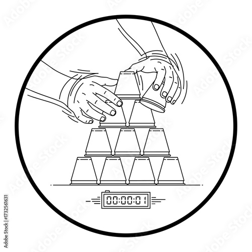 Speeds stacking in line art